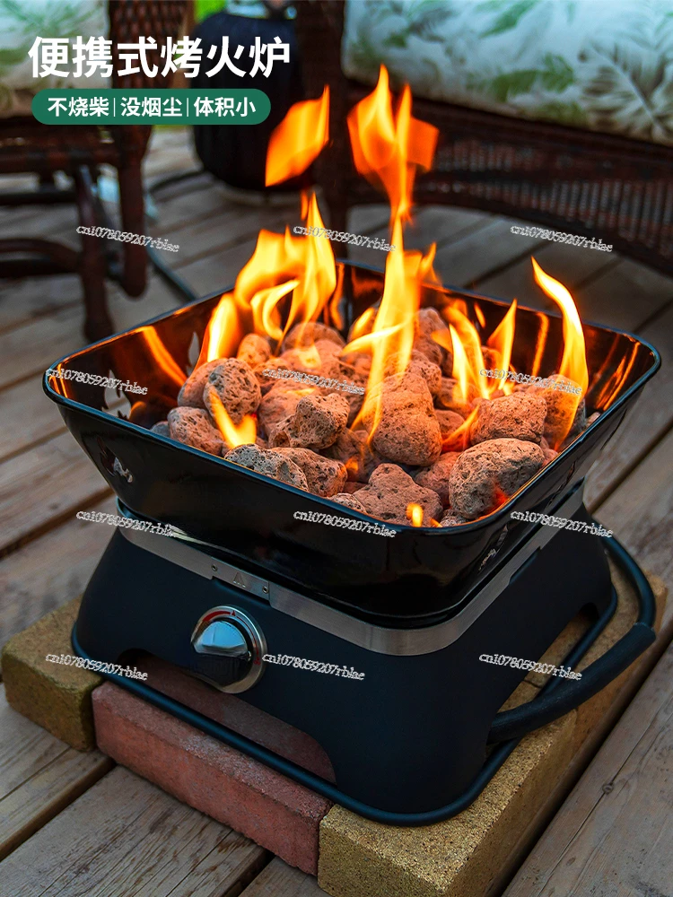 Outdoor Portable Stove Gas Gas Burning Fire Table Campfire Table Atmosphere Heating Camping Lighting Roasting Brazier