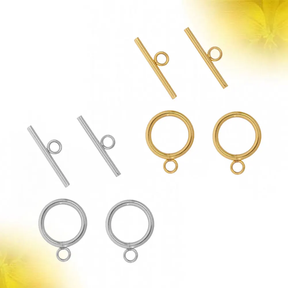 

8Set Jewelry Connecting Clasps Metal Buckles for DIY Necklace Bracelet Chain Connector Replacement Repair Making Accessory