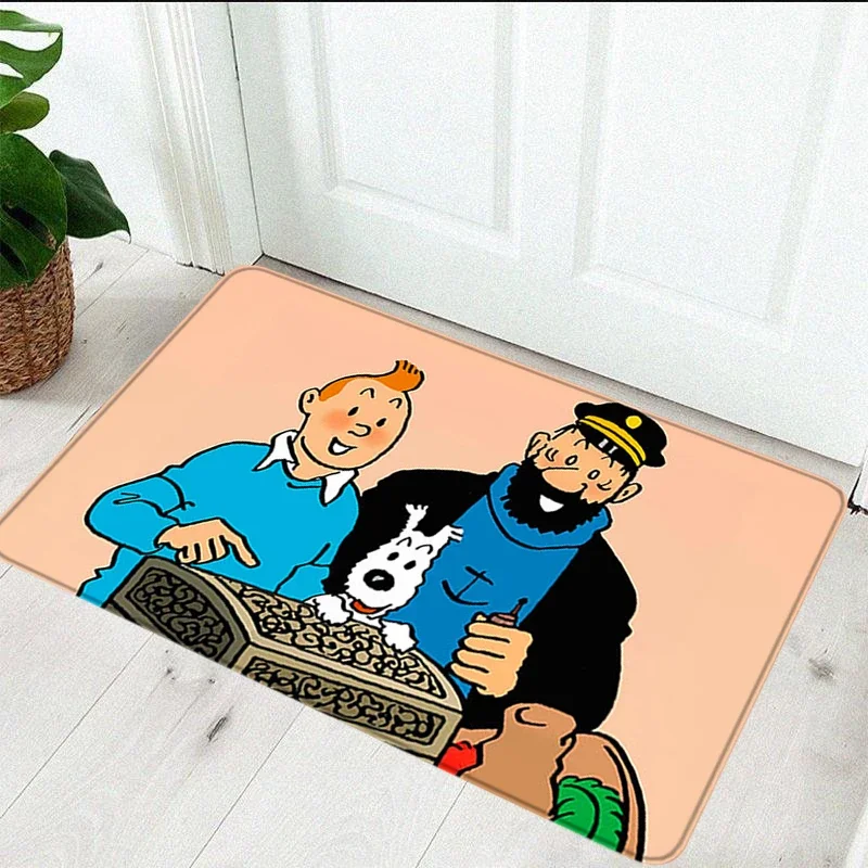 Doormat Entrance Door Tintins Carpets Bath Mat Kitchen Carpet Prayer Rug Custom Living Room Mats Home Rugs Foot Bathroom Floor