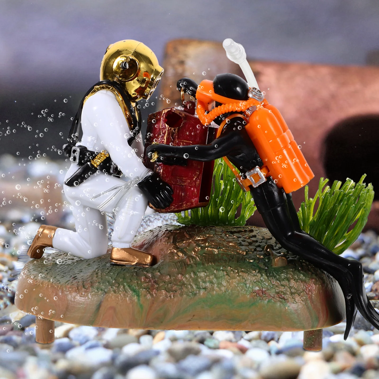 

Fish Tank Aquarium Aquarium Diver Treasure nament Diver Tank Decor Unique Desktop Accessories Pet Supplies