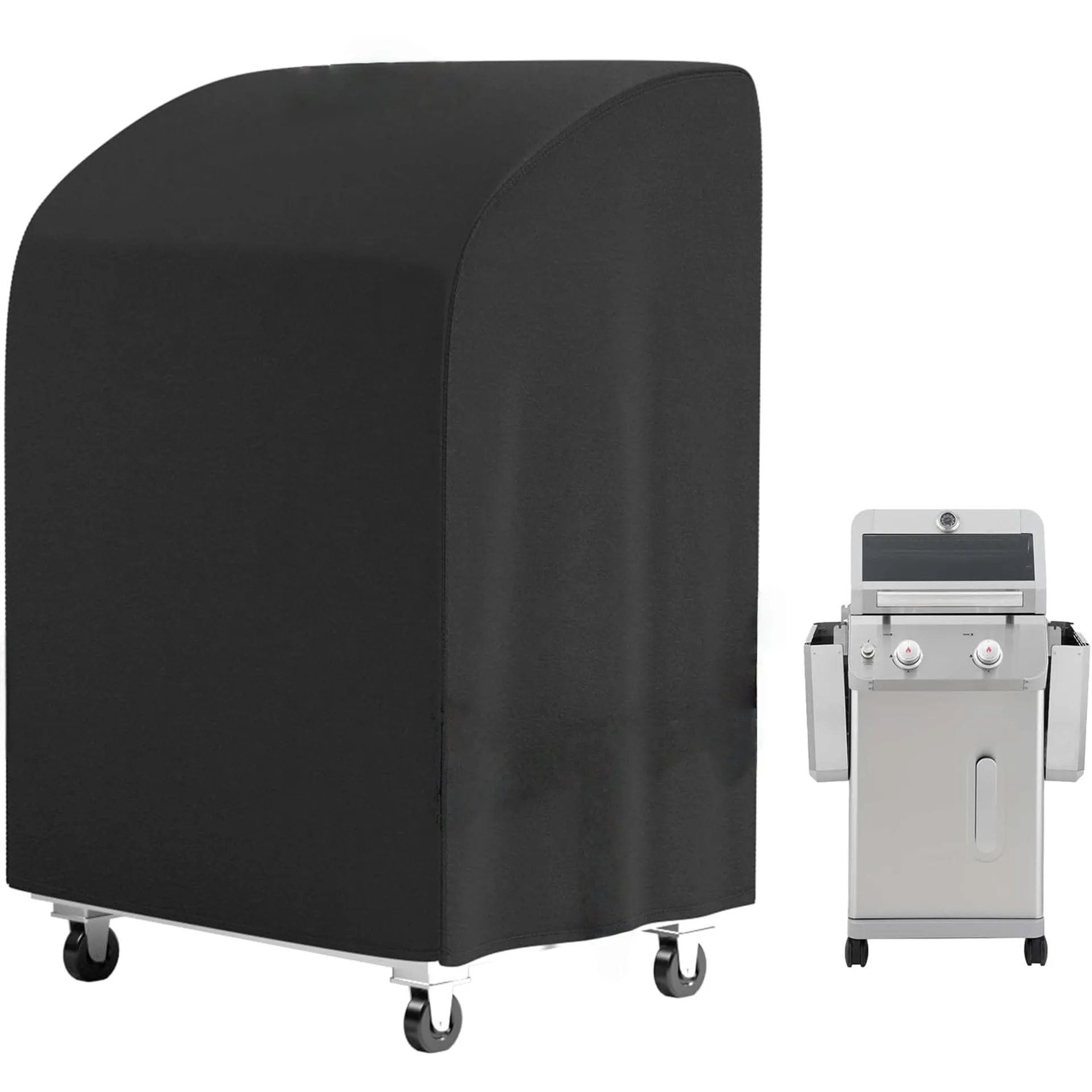 210D Gas Barbecue Stove Cover Outdoor Grill Cover,Rainproof Small Barbecue Cover,Folding Side Table Grill Cover 32x24x43 inch