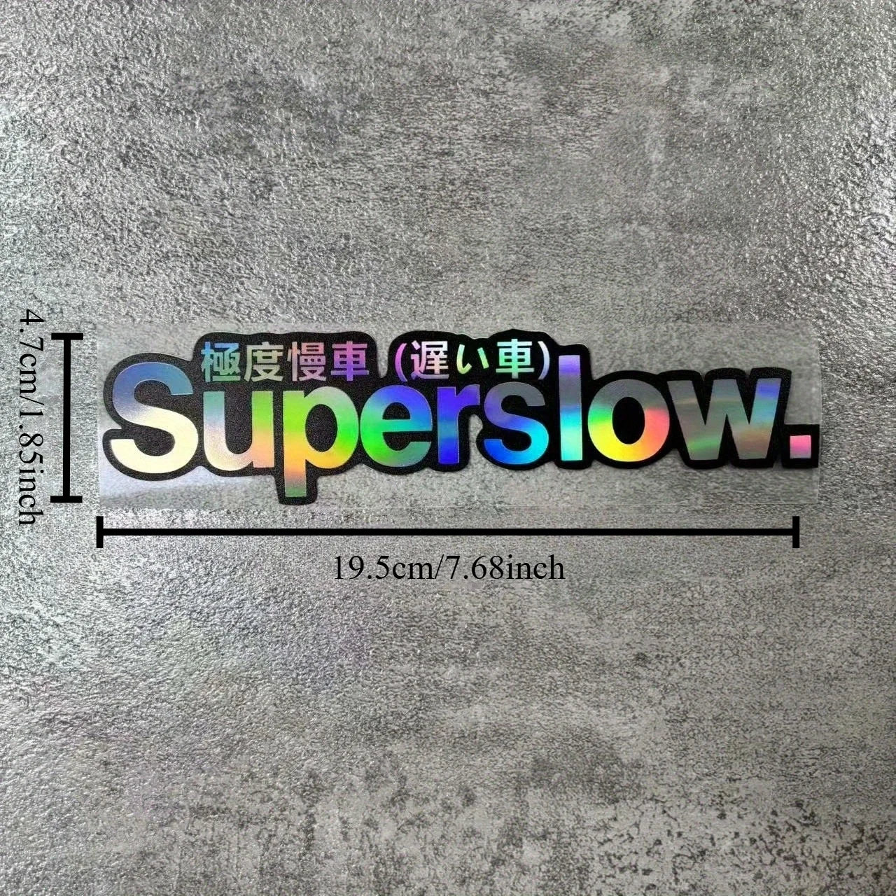 Calcomanía holográfica para motocicleta y coche, pegatina atractiva de japonés-inglés para estilo Exterior de motocicleta, "texto superbrillante", 1 ud.