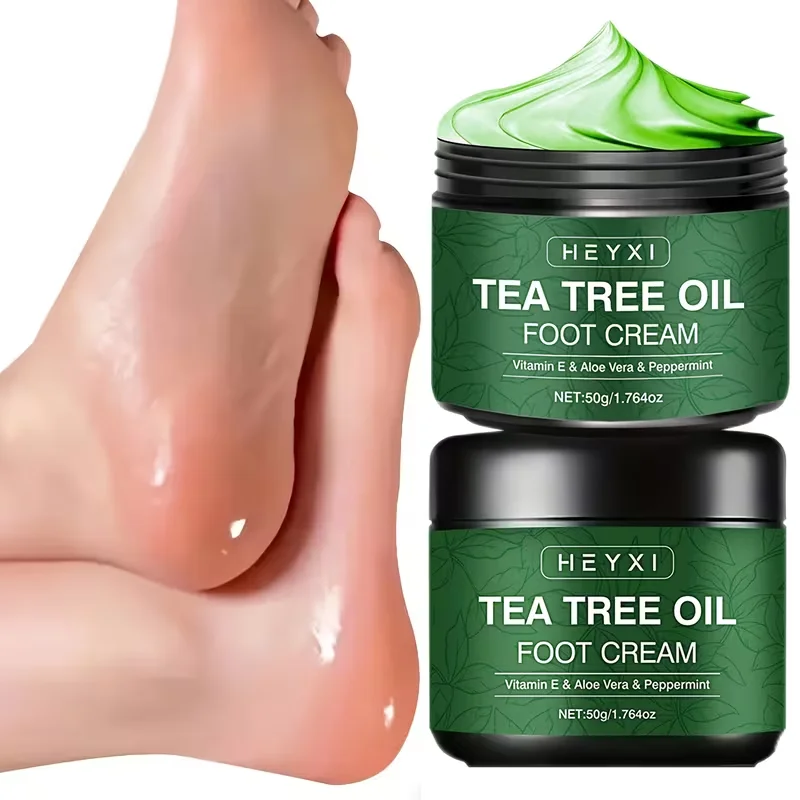 50g Tea Tree Foot Cream, Anti-Crack Cream,Highly Moisturizing for Dry, Rough and Cracked Hands and Feet,Foot Care for Hands Feet