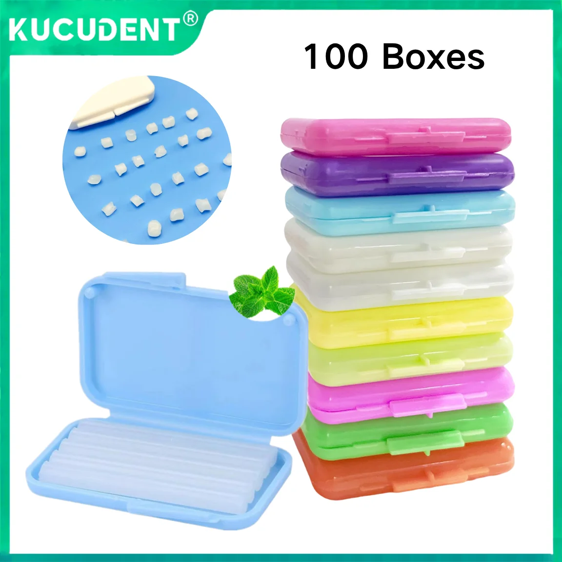 

100 коробок стоматологический ортодонтический воск для брекетов, облегчение десен, раздражение, защита губ и десен, отбеливание зубов, фрукты, 10 ароматов, уход за полостью рта