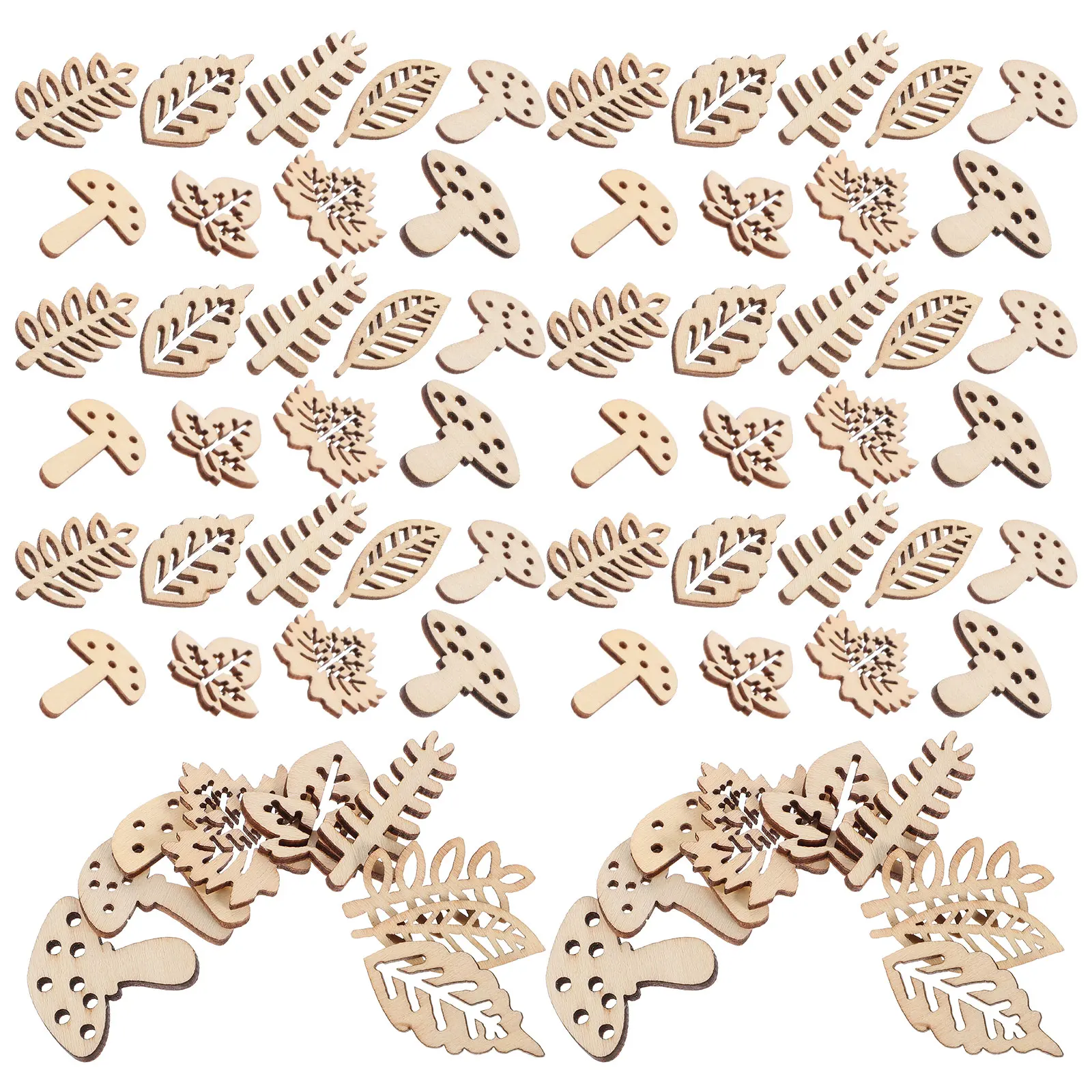 

1Set Plant Shape Wood Slices Natural Unfinished Craft DIY Decor Wedding Christmas Gift Unfinished Wood Craft Wooden DIY Supplies