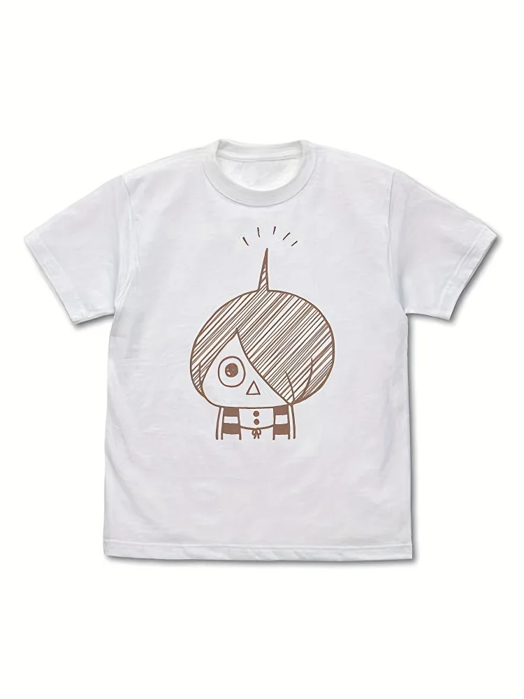 GeGeGeGe's Ghost Taro Soul Pattern T-shirt Round Neck Short Sleeve Unique Cartoon Design Women's T-shirt Trendy Printed T-shirt