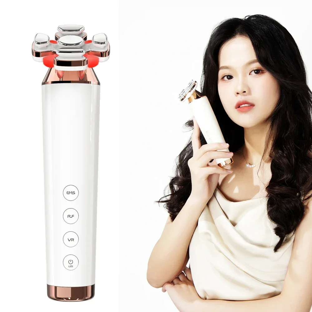 4 In 1 Face Red LED Light Therapy   care Microcurrent Lift Facial       Aging EMS Vibration    Wrinkle Device