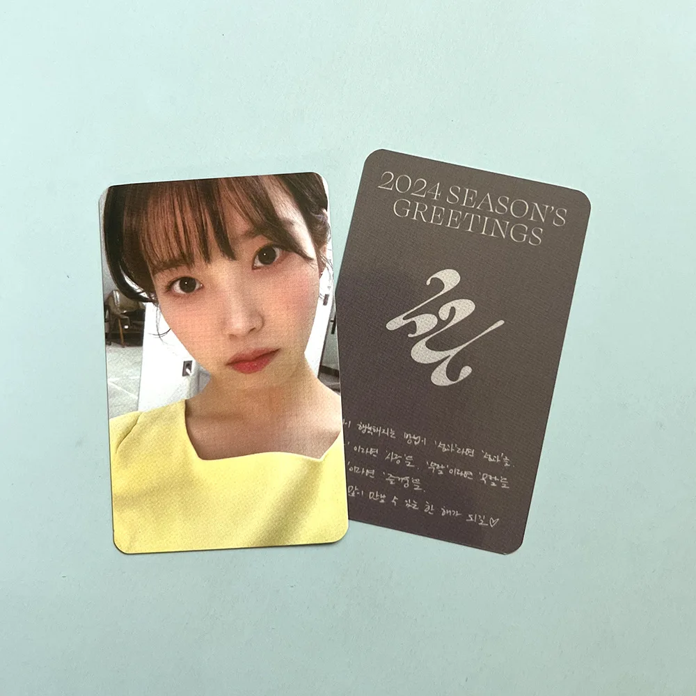 4 Pz/set Idol IU Lomo Carte 2024 Season's Greeting Photocards HD Stampa Carte Fotografiche Ragazza Lee Ji En Ventole Collezione Regali