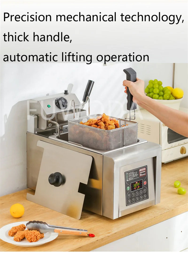lifting fryer Commercial intelligent lifting fryer Chicken fryer Large capacity automatic   frying pan
