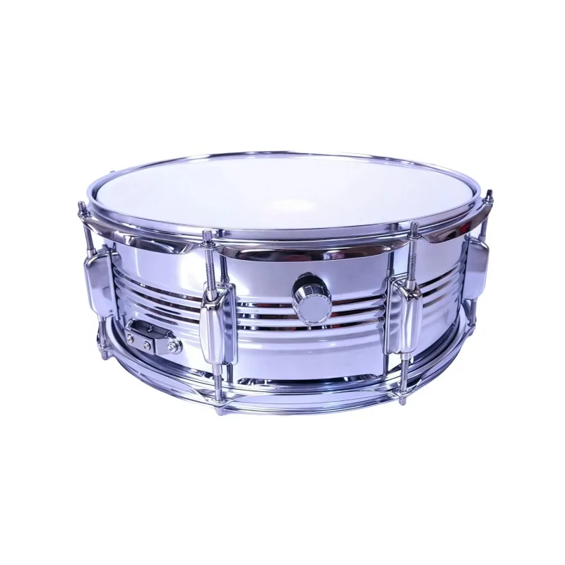 

14 Inch Stainless Steel Indoor Marching Snare Drum Small Various Color Strap Style Percussion Instrument