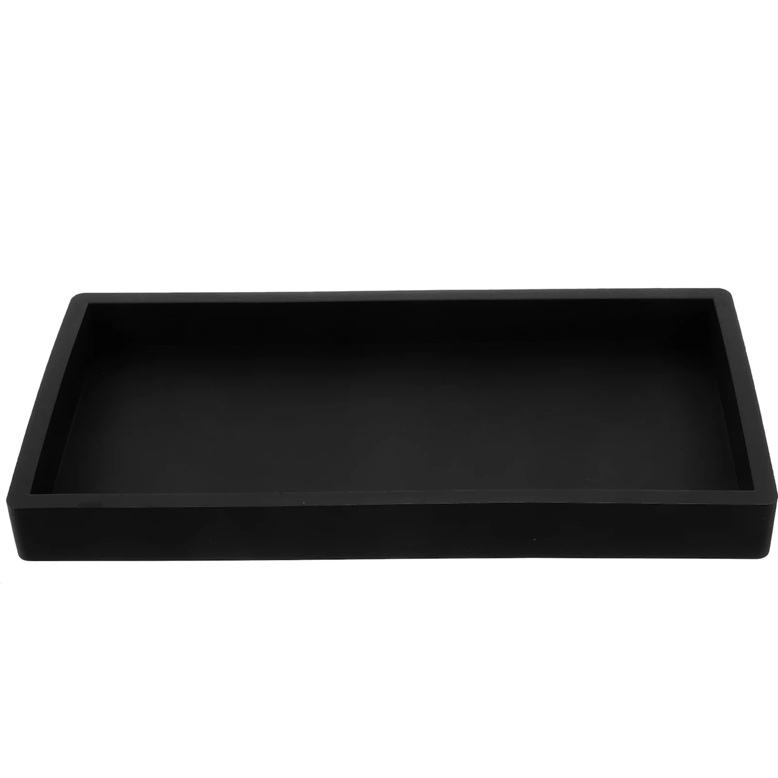 

Bathroom Storage Tray Silicone Vanity Decorative Marble White Pattern Non Slip Drainage Organizing Counter Top