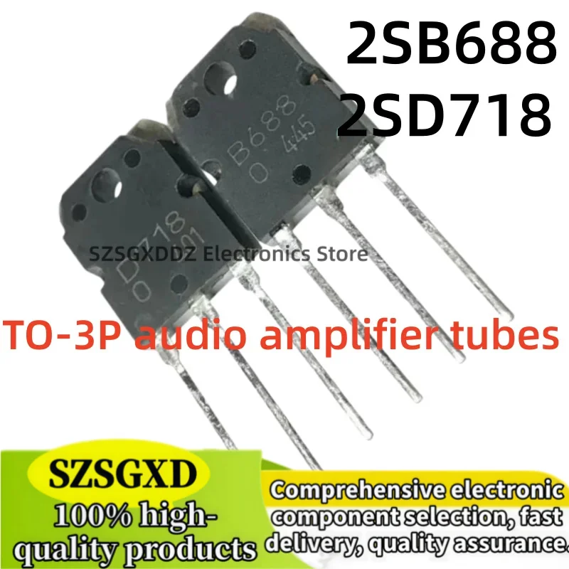 5-10unidades/lote 100% nuevo quality TO3P D718 B688 2SD718 2SB688 TO-3P audio amplifier tubes