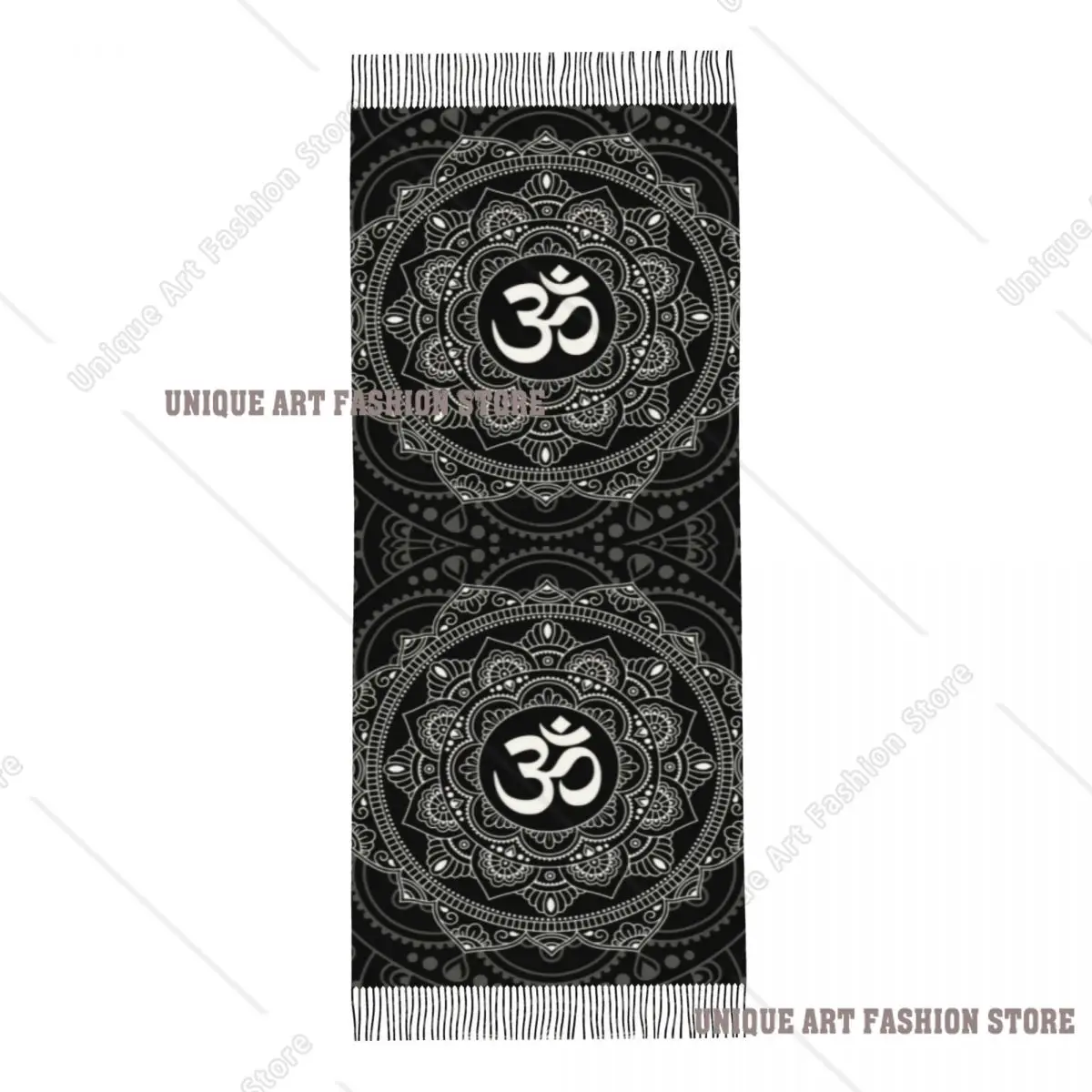 Personnalisé Om Mandala gland écharpe femmes doux bouddhisme Aum Yoga méditation châle enveloppement dames hiver foulards