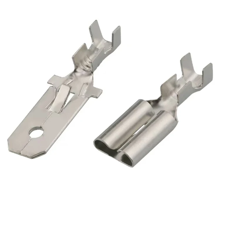 

T102MF Квадратная вилка 7,8 с пружинной клеммой с колючей вилкой, пружинная вилка, разъем, жгут проводов DJ611-7.8B