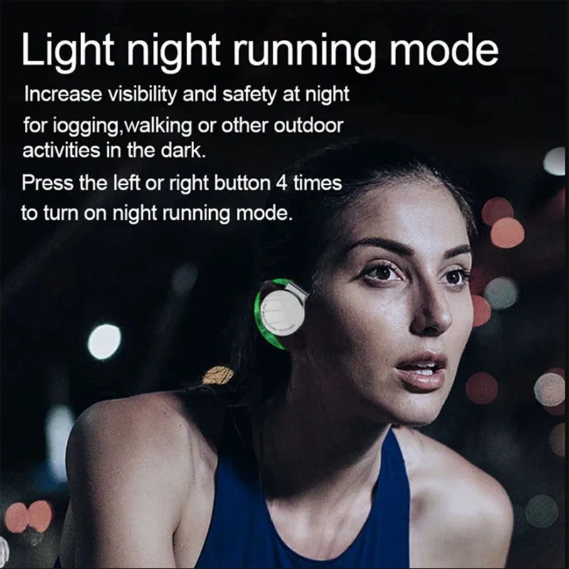 Fone de ouvido sem fio bluetooth, gancho aberto, estéreo sem fio, hifi, fácil de instalar, longa duração da bateria, TWS, 5.2, nunca cair fora