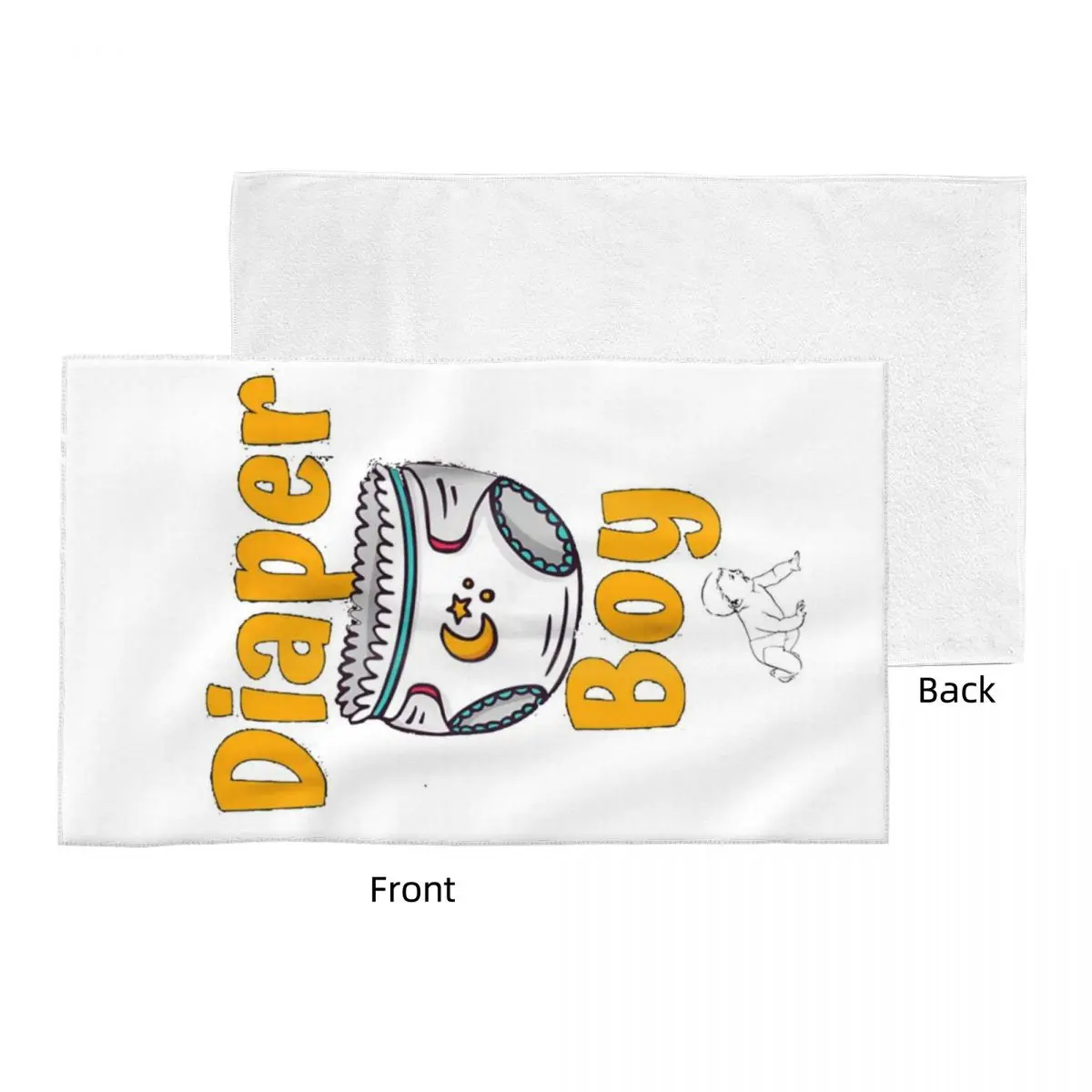 Custom Diaper Boy Soft Face Towel Quick Dry Pool Bath Cotton Towels Absorbent
