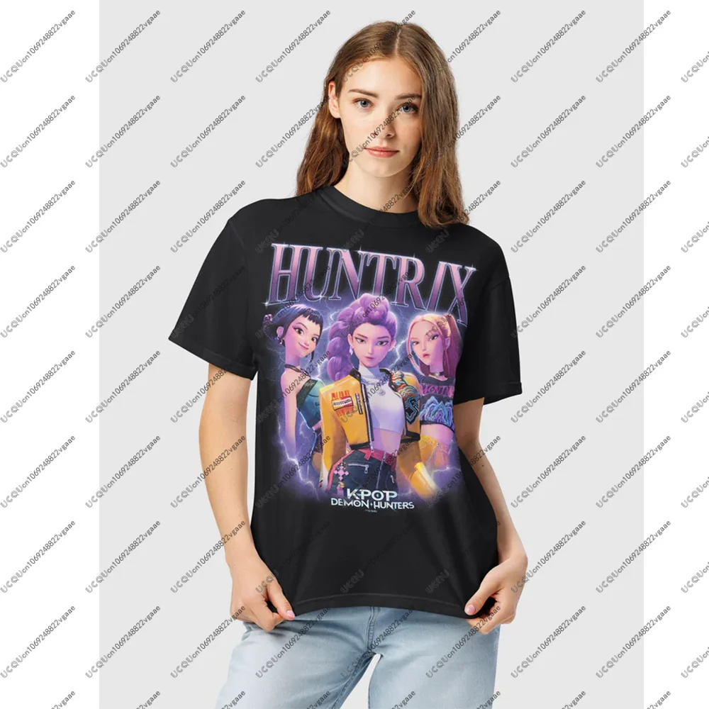 

Girls Kids Women T Shirt Youth Clothes Oversized Cotton Top Gift K-KPop D-Demon Tee H-Hunters Sweatshirt Summer Cotton Tiger