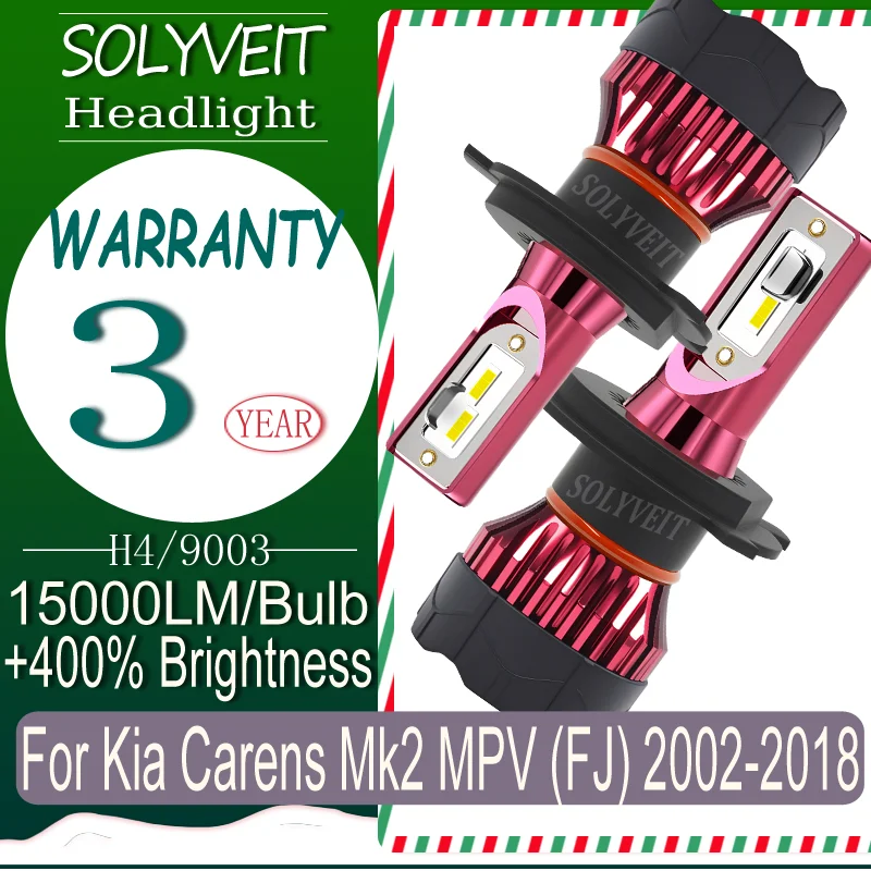 

H4 Clear Vision in Bad Weather Instant Full Brightness LED HEADLIGHT For Kia Carens Mk2 MPV (FJ) 2002 2003 2004 2005 2006-2018