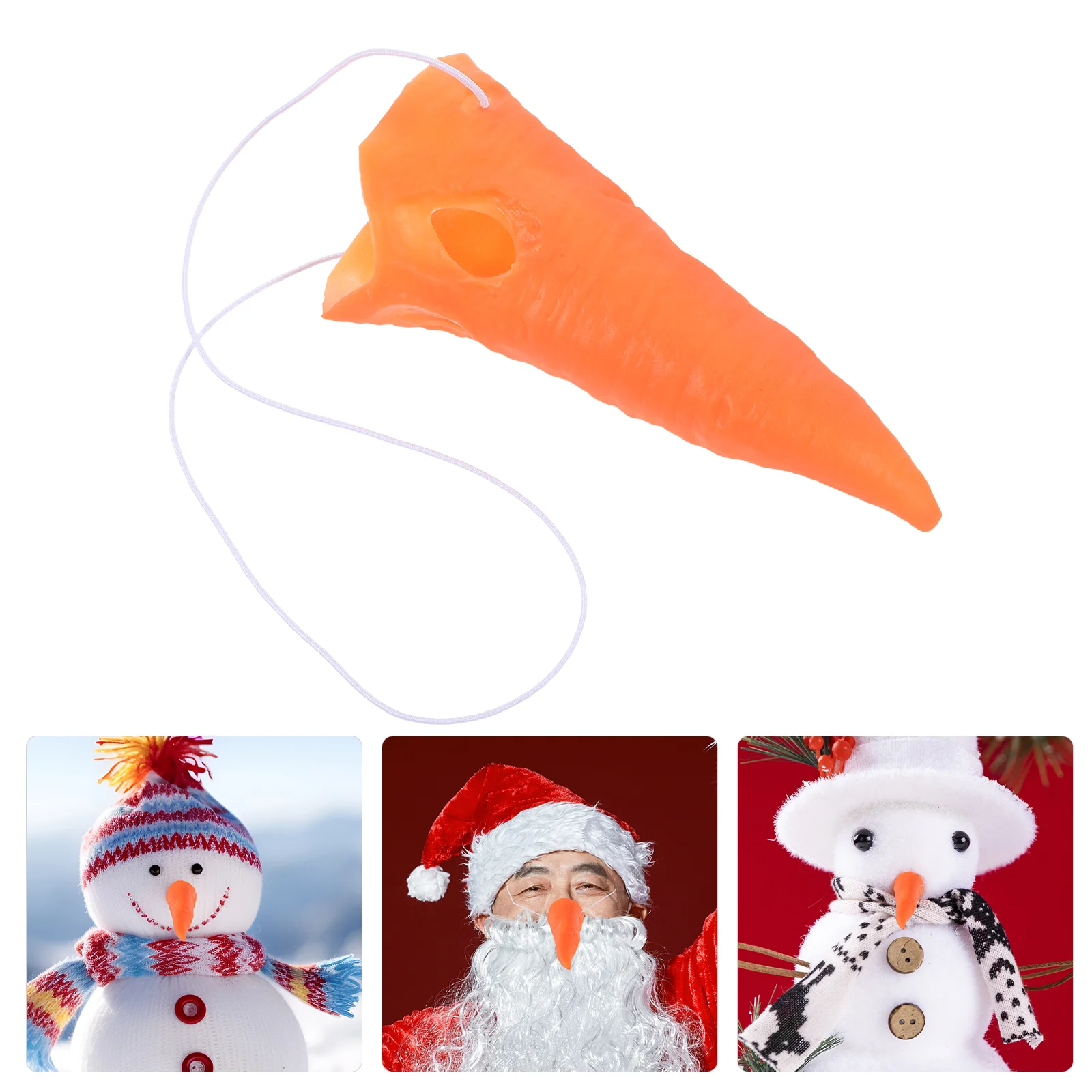 3 Pcs Carrot Nose Snowman Dressing Accessories Replaceable Portable Cosplay DIY Props Crab Net