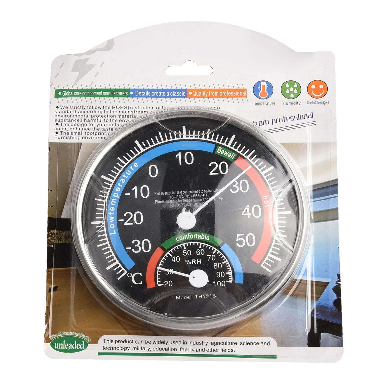 Keep Your Space Comfortable with Analog Room Climate Thermometer Hygrometer Easy to Read Scale Quick Measurement