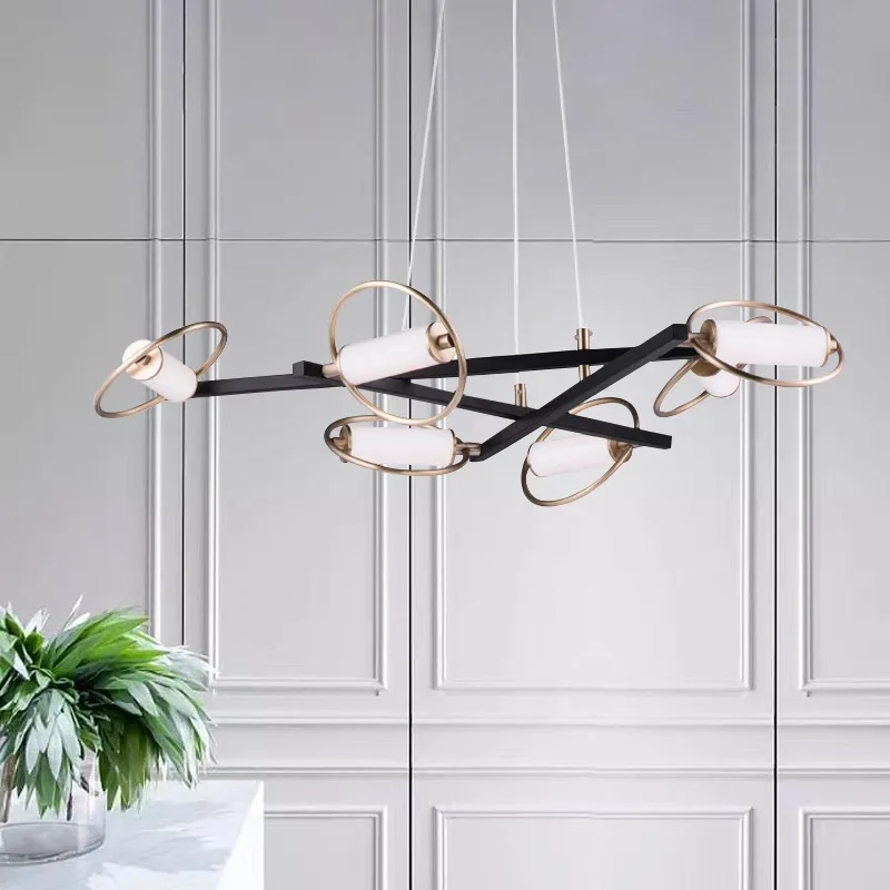 

Nordic Simple Led Shaped Round Ring Pendant Lamp Modern Chandeliers For Living Room Kitchen Island Hanging Light Indoor Lighting