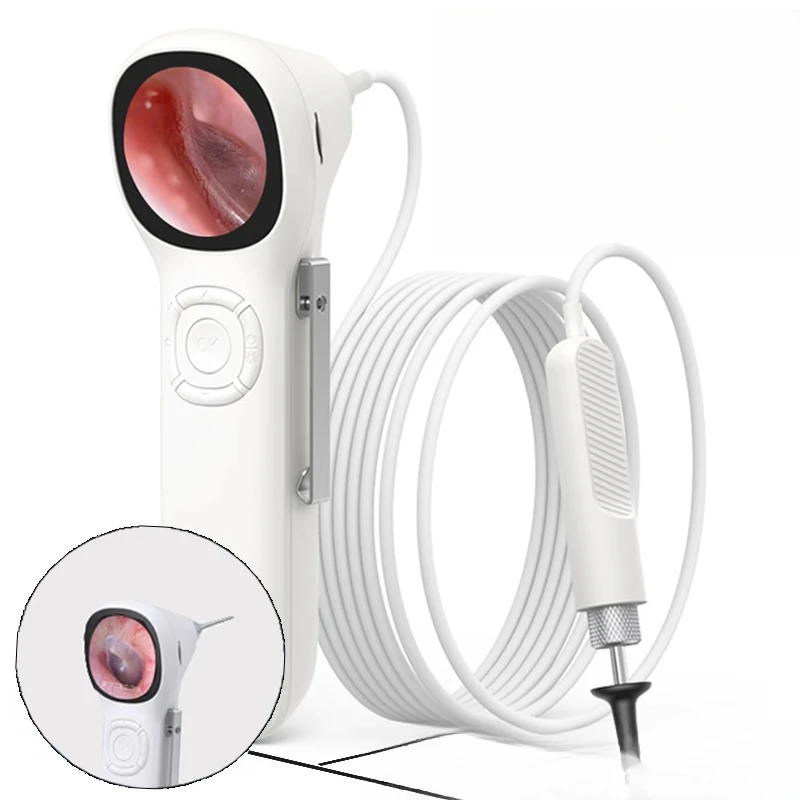 

High definition handheld auditory canal endoscope with screen Intelligent visual otoscope Electric otoscope Otolaryngology