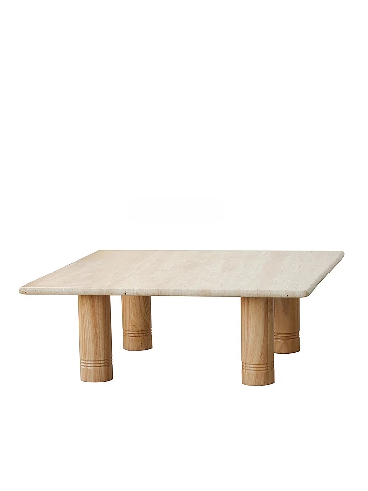 

Квадратный журнальный столик для гостиной, дизайнерская модель во французском стиле, мраморный стол для дома, гостиной