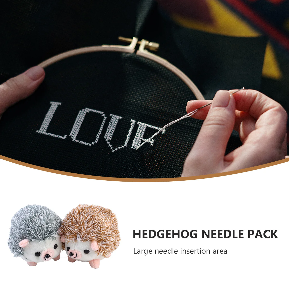 

2Pcs Hedgehog Pin Cushion Holder Needle Cushion for Sewing Craft Attractive Eyecatching Decorative Practical Visual Experience