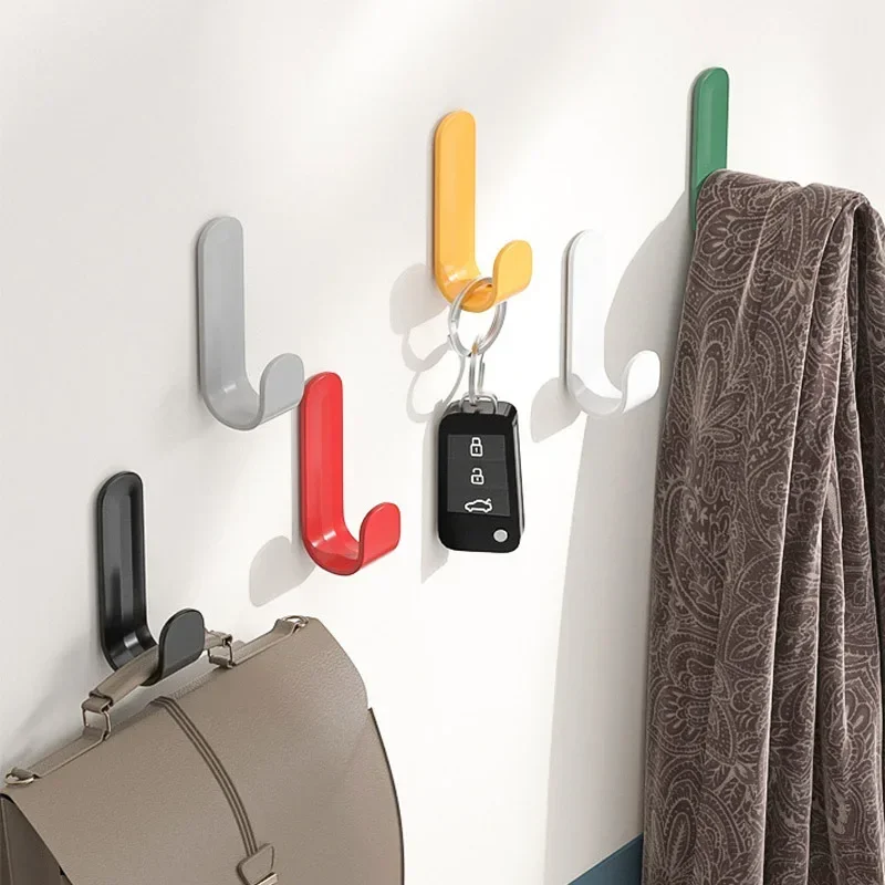 Gancho organizador de pared multiusos, gancho para colgar llaves detrás de la puerta, bata de baño, soporte para toallas, estante de accesorios de