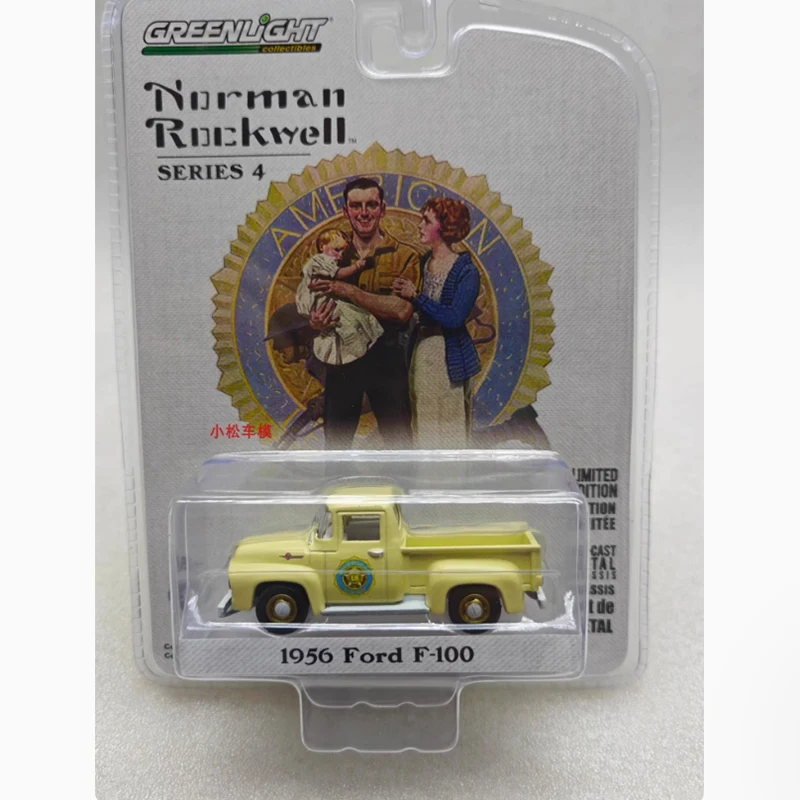 

Литой под давлением Greenlight, масштаб 1:64, 1956 Ford F-100, пикап, сплав, имитация модели автомобиля, статическая коллекция, украшенные праздничные подарки, игрушки