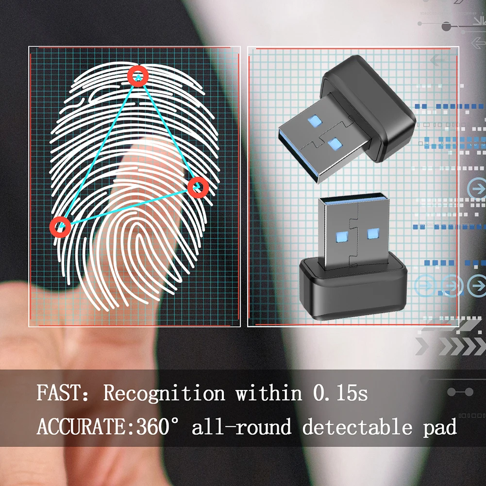 Imagem -05 - Usb Fingerprint Key Reader para Windows 10 11 Olá Segurança Scanner Biométrico Módulo Sensor pc Senha