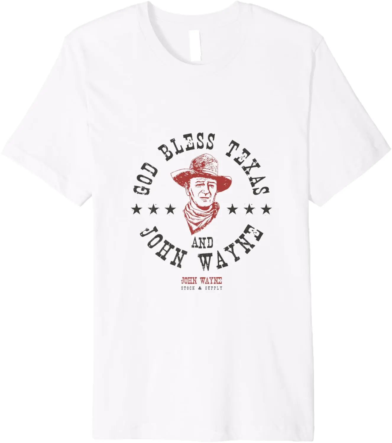 

John Wayne God Bless Texas Premium T-Shirt