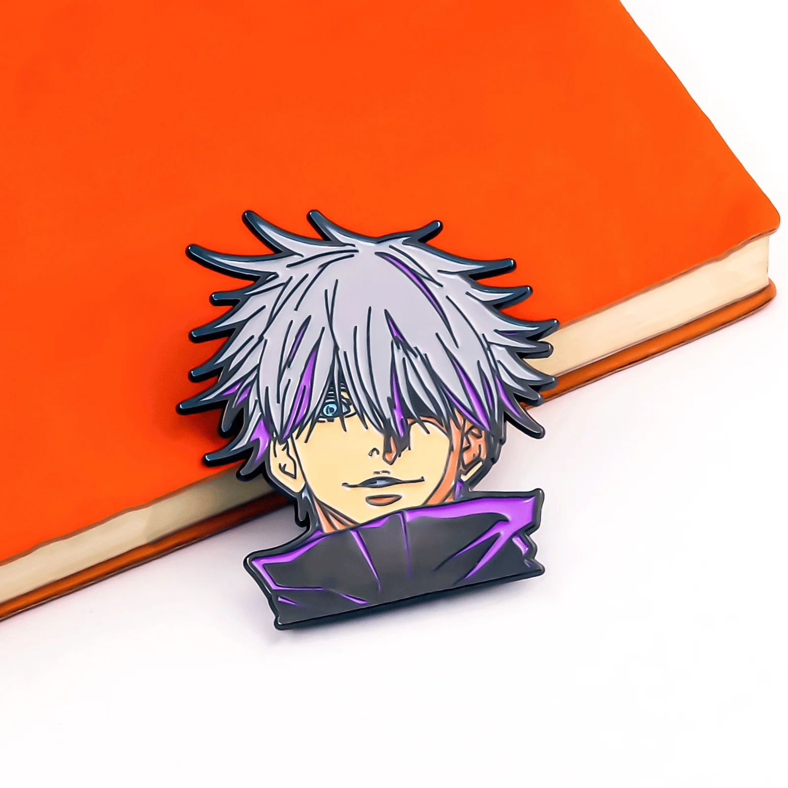 Cool Anime Character Enamel Satoru Gojo Brooches Clothing Backpack DIY Cosplay Pin Men Women Backpack Jewelry Gift image 2