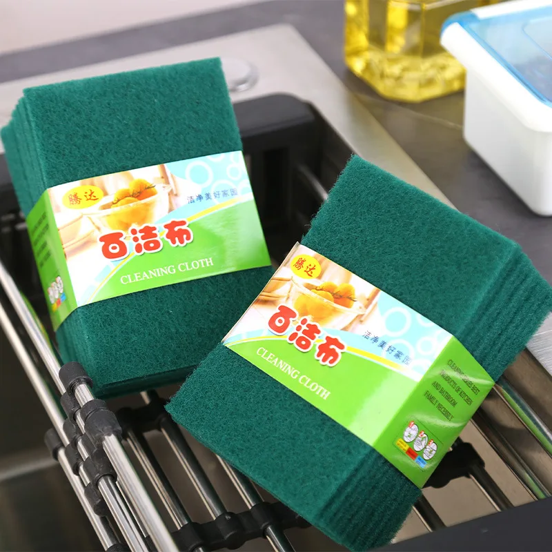 Kitchen Cleaning Dishwashing Cloth Green Fiber Household Dishwashing Cloth Dishwashing Brush King