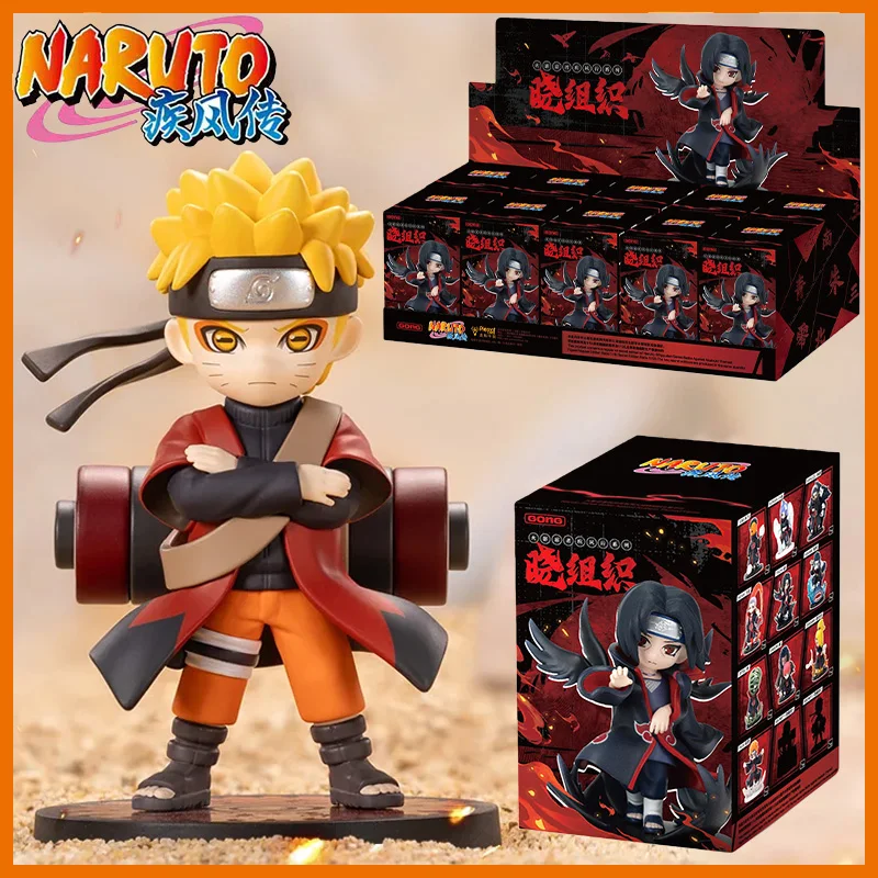 ناروتو الحرب العظمى Akatsuki صندوق أعمى ShippūDen سلسلة Itachi Obito Uchiha Pein صندوق أعمى الشكل زخرفة الرسوم المتحركة لعبة مجسمة Gif