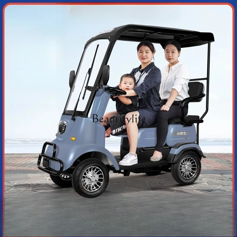 

New small elderly scooter home pick-up and drop-off children elderly battery car with shed