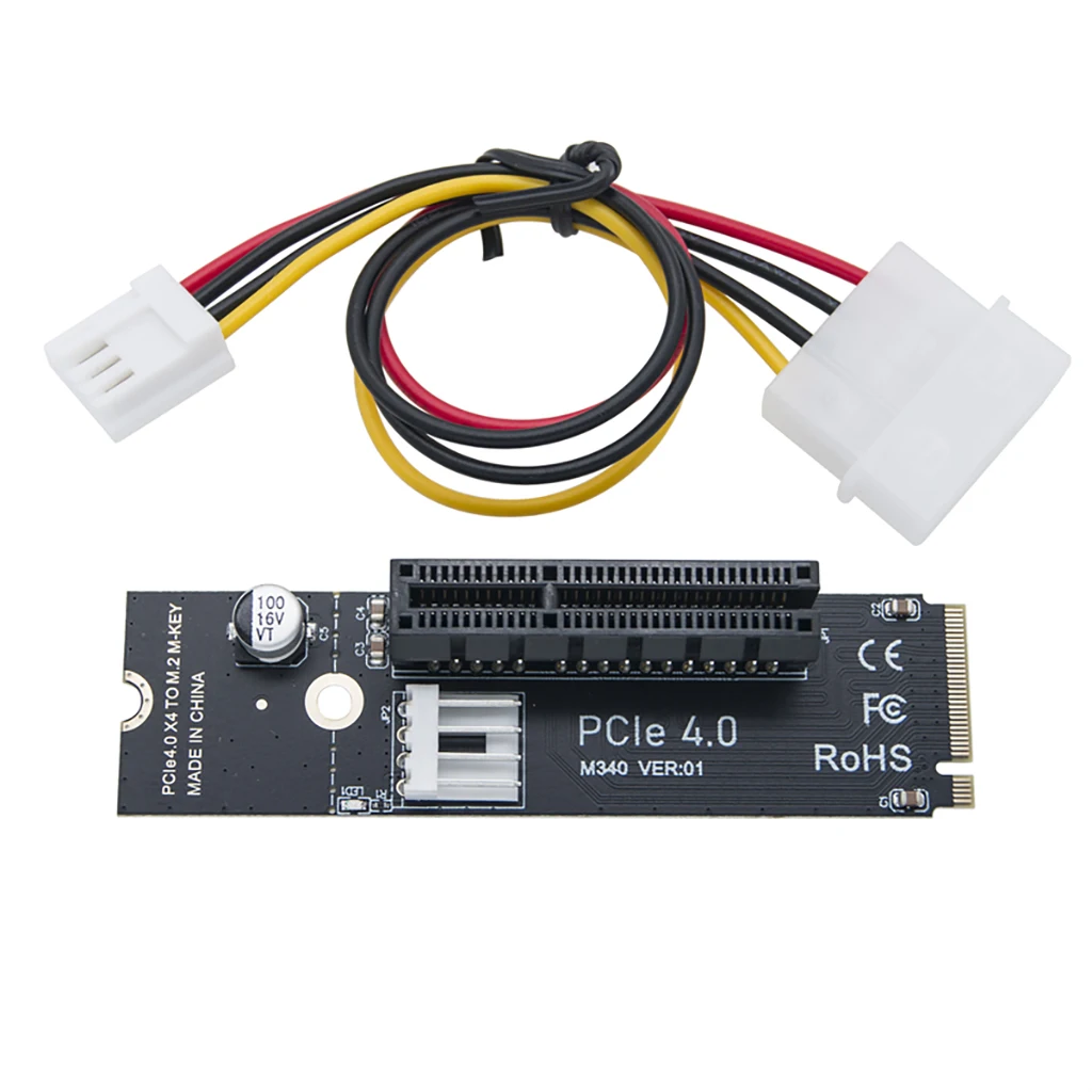 PCI-E 4.0 X4 Expansion Card for M.2 NVMe M-Key Converter PCB Board for M2 2260 2280 SSD PCIe X1/X4/X8/X16 PC Desktop Motherboard