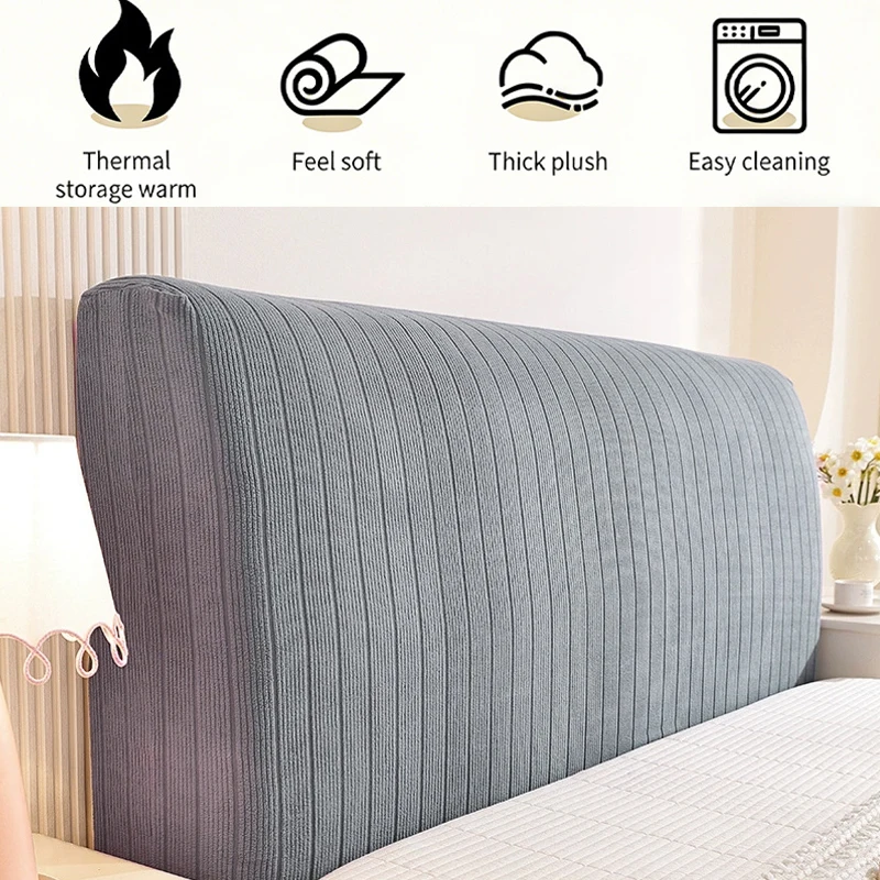 Afbeelding 5: 150/180/200cm Effen Kleur Volledig Inclusief Bedhoofdbedekking Bedrand Rugleuning Bescherming Hoofdeinde Stofkap Slaapkamer Decor 침대 머리덮개