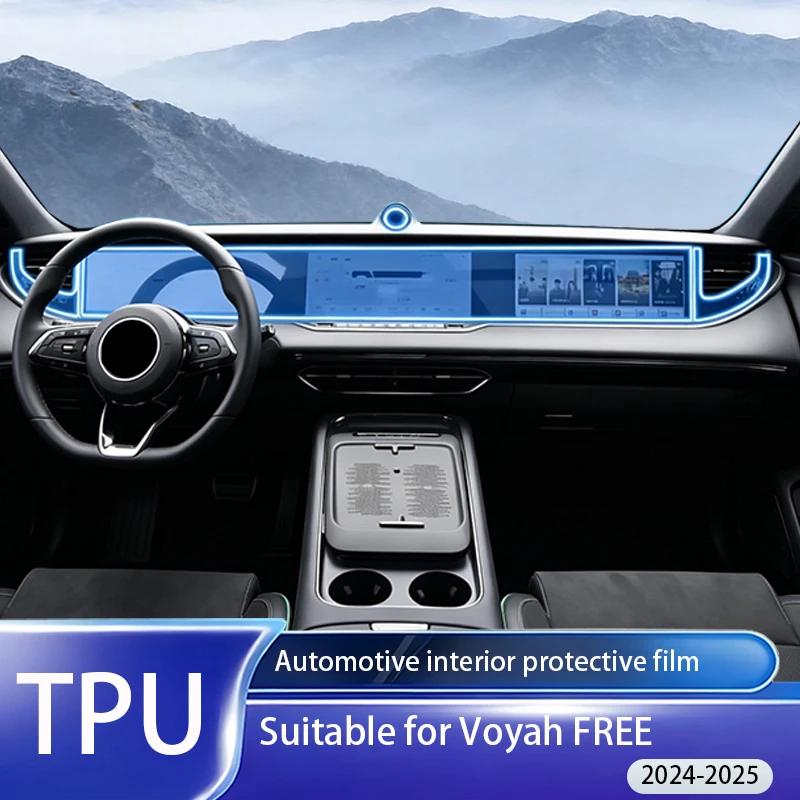 

Fit for Voyah FREE 2024-2025 Transparent TPU PPF Film LCD GPS Nav Panel Center Console Anti Scratch Repair Interior Protect Part