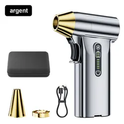 Mini Air Blower With Extra Nozzle 130000RPM Turbo Jet Fan Wind Speed 52m/s Electric Blower Multifunctional Blowing Dust Dryer