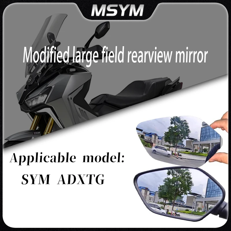 Motorcycle Accessories Convex Mirror Increase Rearview Mirrors Side Mirror View Vision Lens For SYM ADXTG 400 adxtg400