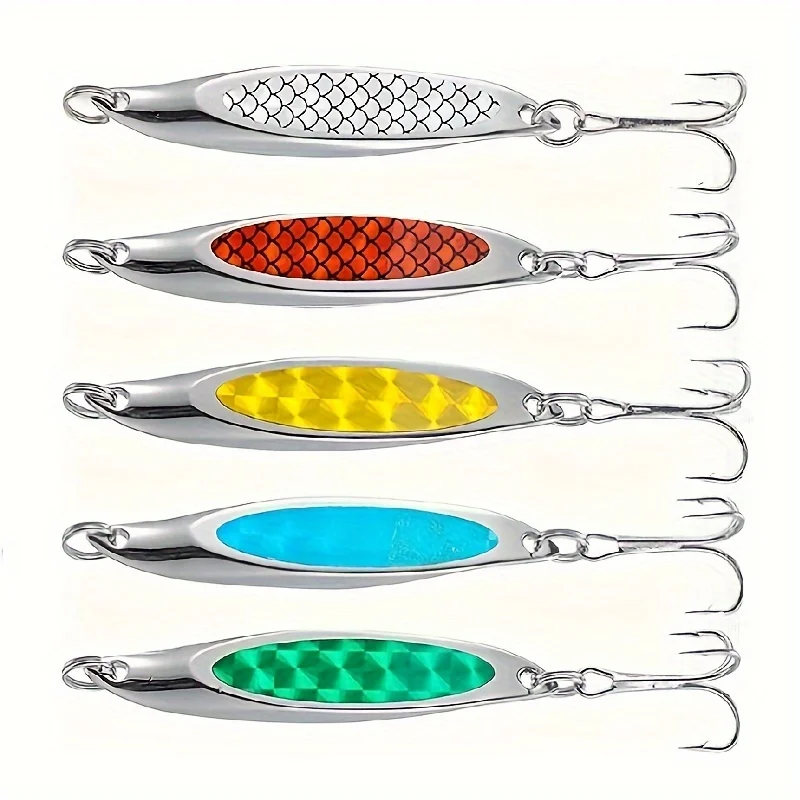 

5g-20g Metal Spinner Flash Bait Spoon Fishing Lure Hard Sequins Noise Paillette Artificial Bait Pike Trout Bass Salmon Fishing