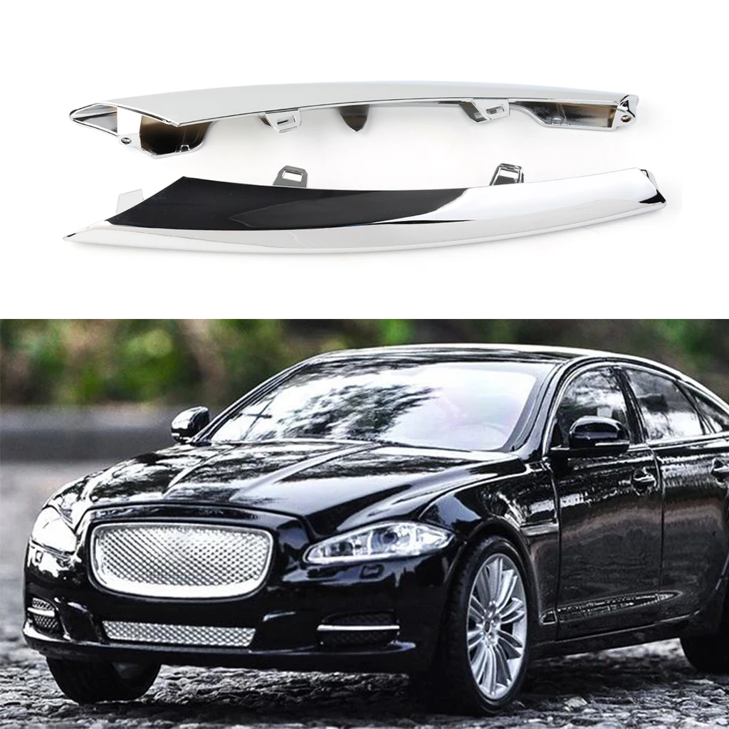 

2Pcs Car Front Grille Chrome Molding Trim For Jaguar XJ 2010 2011 2012 2013 2014 2015 Car Accessories