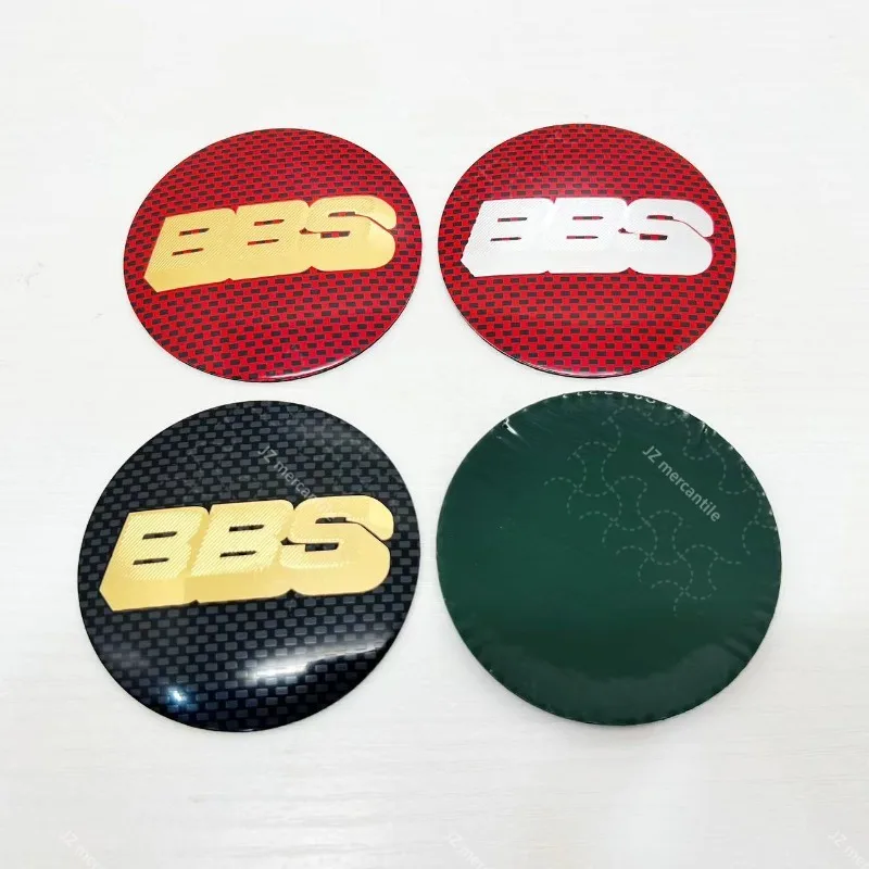ملصقات غطاء مركز عجلة السيارة العالمية - (4 قطع) 56/60/65/70 مم ملصقات محور BBS-Style - شارات شارة حافة العجلة المصنوعة من خليط معدني