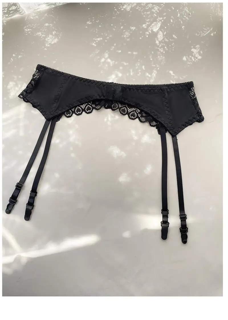 Medias ajustables con encaje, calcetines largos de tubo para mujer con banda en la cintura, clips antideslizantes para liguer...