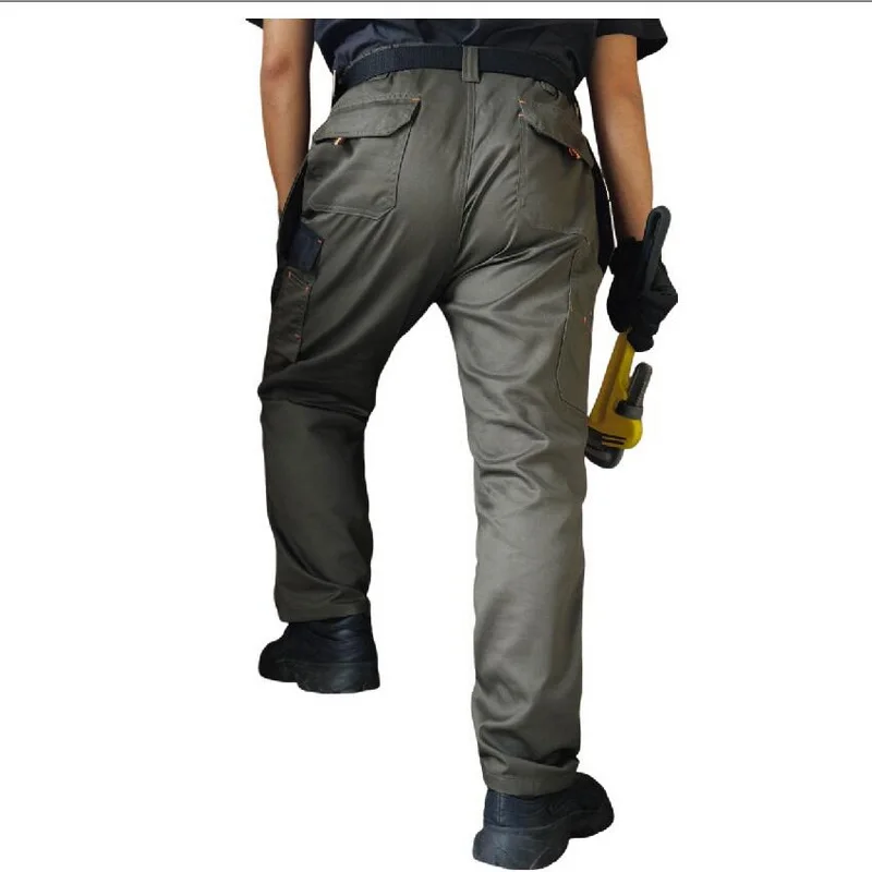 Men Pants Auto Repair Electrician Workwear Pants Outdoor Multiple Pockets Cargo Trousers