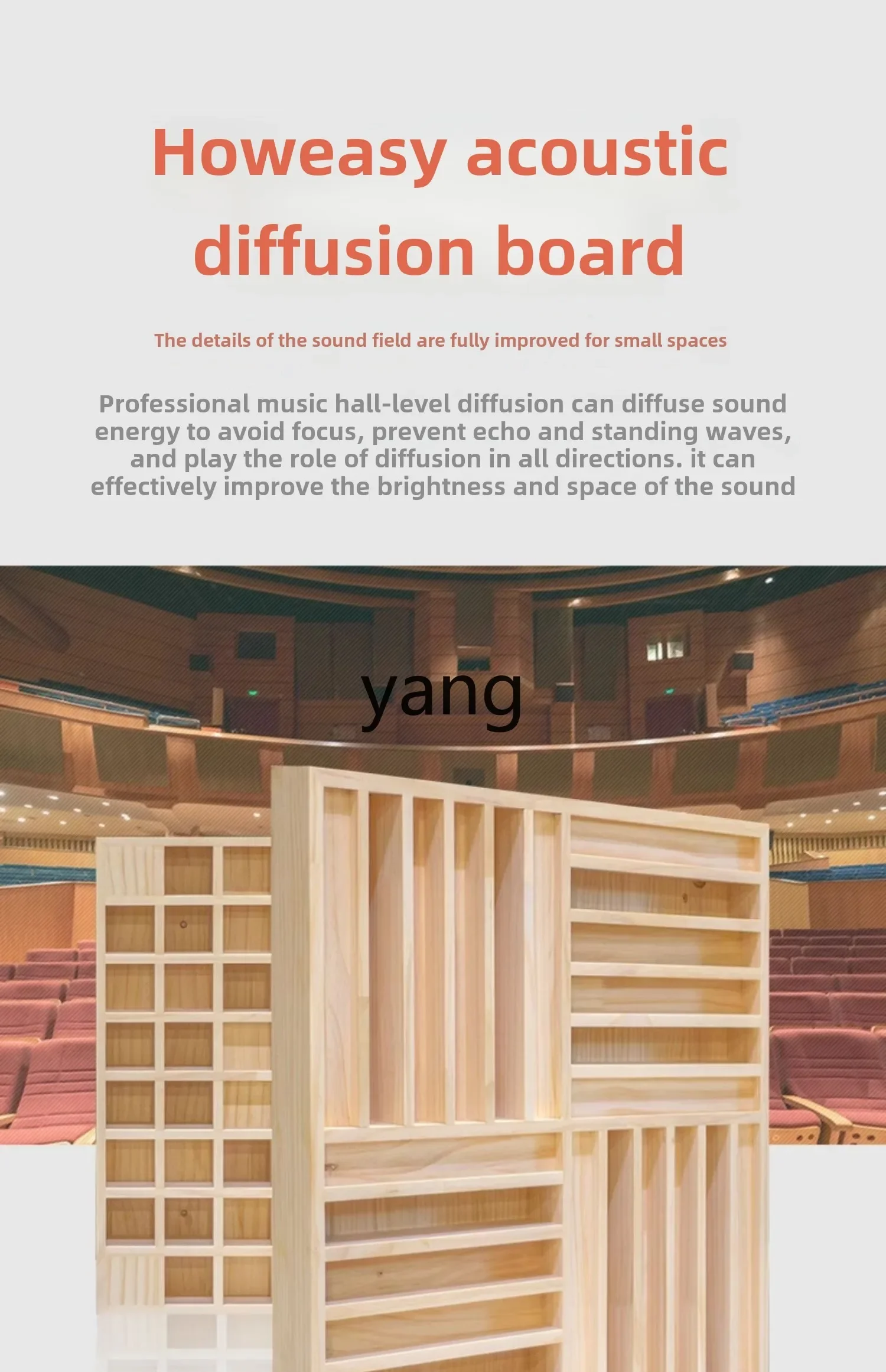 LH secondary remainder studio audio and video room sound absorption diffusion plate