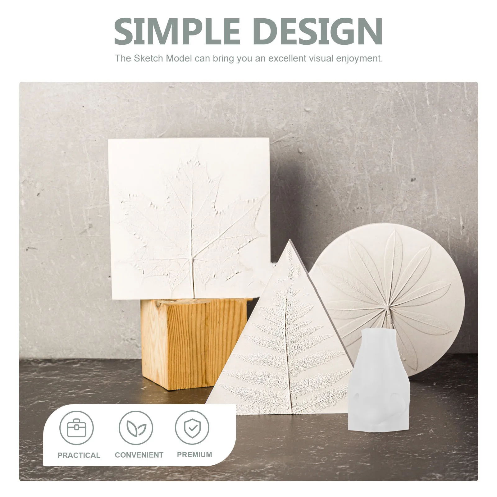 

1Set Gypsum Facial Features Sculpture Eye Ear Nose Mouth Sketch Practice Statue Teaching Tool for Drawing Art Training