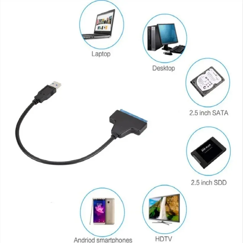 محول كابل mnwuu-USB SATA 3 ، 22 دبوس ، قرص صلب SSD خارجي ، دعم يصل إلى 6 جيجابايت في الثانية ،