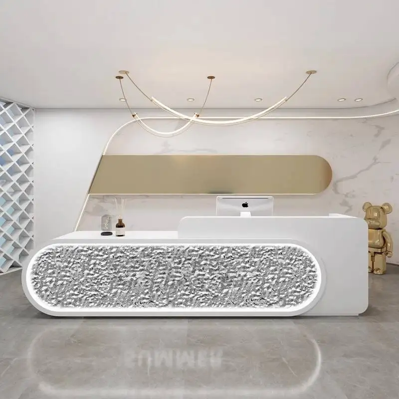 

Large Design Reception Desks Drawers Storage Beauty Salon Reception Desks Cashier Clinic Luxury Rezeption Theke Office Furniture